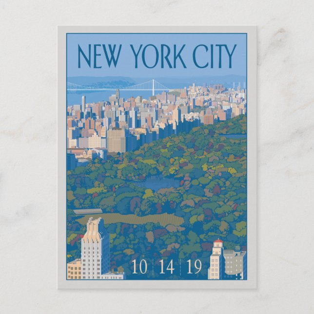 New York City | Save The Date Ankündigungspostkarte (Vorderseite)