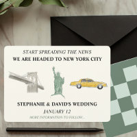 New York City Save the Date Watercolor zeichne