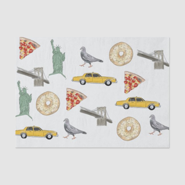 New York City Seidenpapier (Vorderseite)