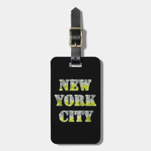 New York City Silver Gold Glitzer Gepäckanhänger