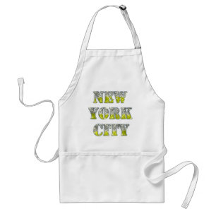 New York City Silver Gold Glitzer Schürze