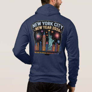New York City Silvester 2026 Feuerwerk Skyline Hoodie