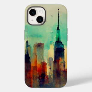 New York City Sky Line - Wasserfarbe Case-Mate iPhone 14 Hülle