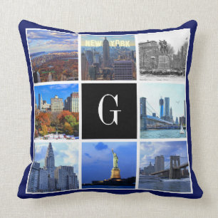 New York City Skyline 8 Image Foto Collage Kissen