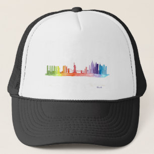 NEW YORK CITY Skyline Aquarell farbenfroh Truckerkappe