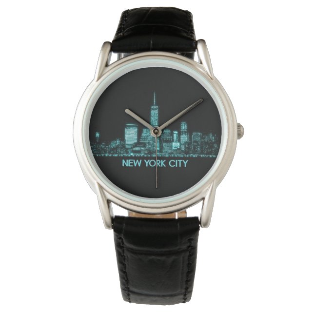 New York City Skyline Armbanduhr (Vorderseite)
