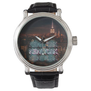 New York City Skyline Armbanduhr