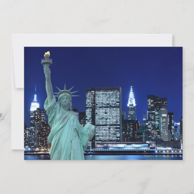 New York City Skyline bei Night Lights, Midtown Ma (Vorderseite)