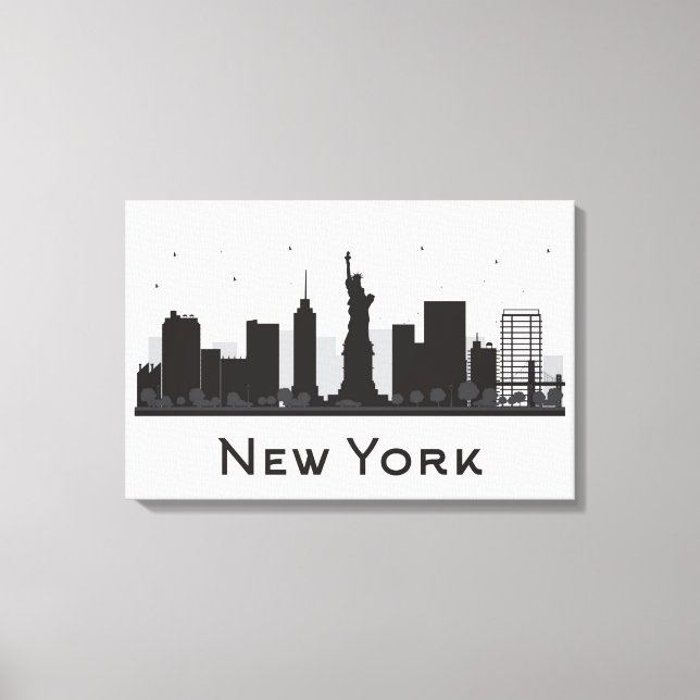 New York City | Skyline Black and White Leinwanddruck (Vorderseite)