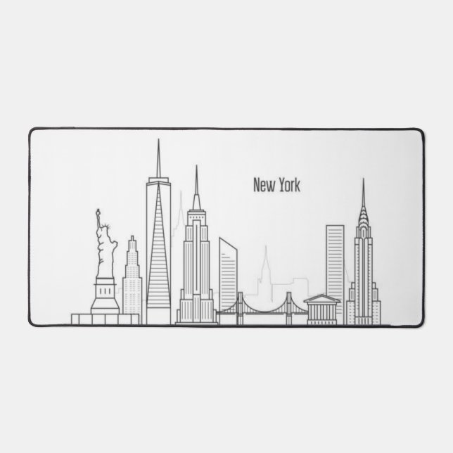 New York City Skyline Black Modern Manhattan NYC (Recto)