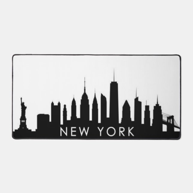 New York City Skyline Black Modern Manhattan NYC (Recto)