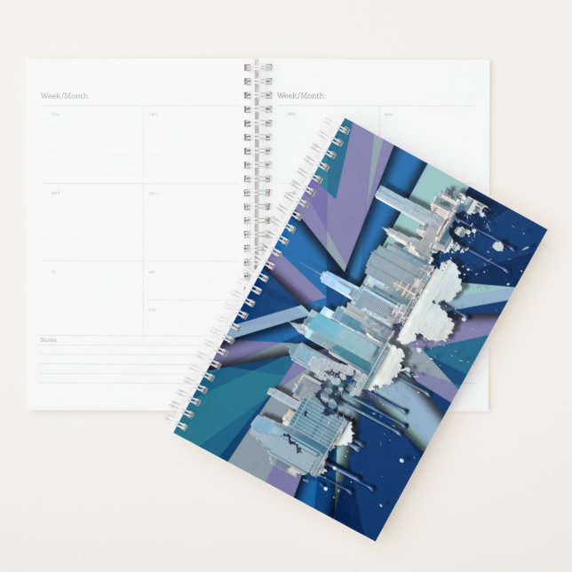 New York City Skyline | Blue 3D Planer (Anzeige)
