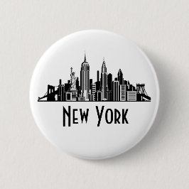 New York City Skyline Button