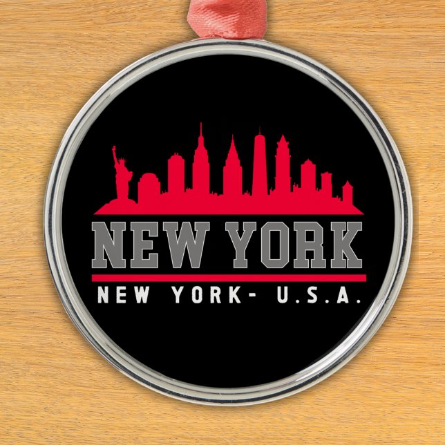 New York City Skyline City Ornament Aus Metall (Von Creator hochgeladen)