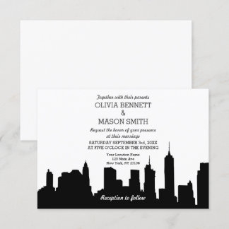 New York City Skyline Cityscape Hochzeit Einladung
