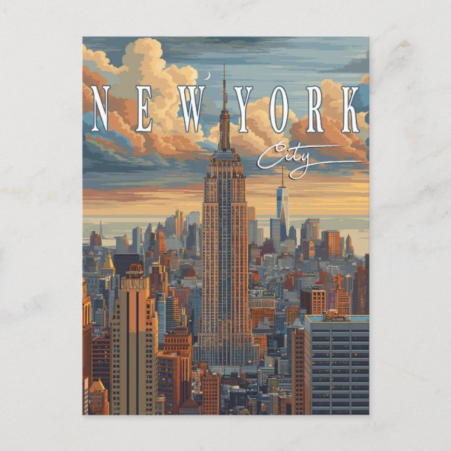 New York City Skyline - Eine Postkarte zum Gedenke (Vorderseite)