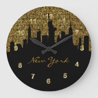 New York City Skyline | Golden Confetti Glitzer