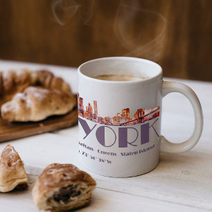 New York City Skyline. Gründungsmitglieder und Koo Kaffeetasse