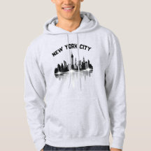 New York City Skyline Mens Gray