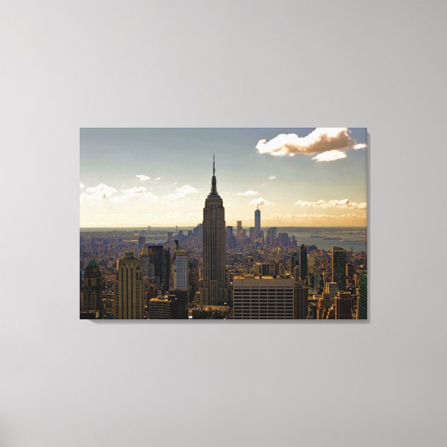 New York City Skyline mit dem Empire State Gebäude Leinwanddruck (Vorderseite)