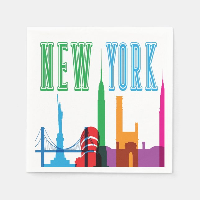New York City Skyline Napkins Serviette (Vorderseite)