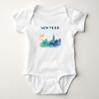 New York City Skyline NYC Travel America Liberty Baby Strampler