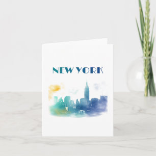 New York City Skyline NYC Travel America Liberty Karte