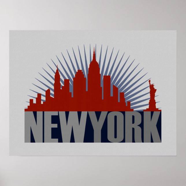 New York City Skyline Poster (Vorne)