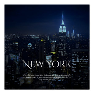 New York City Skyline Poster - Moderne Kunst Pri