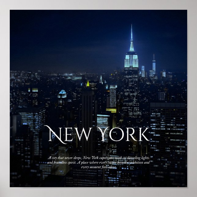 New York City Skyline Poster - Moderne Kunst Pri (Vorne)
