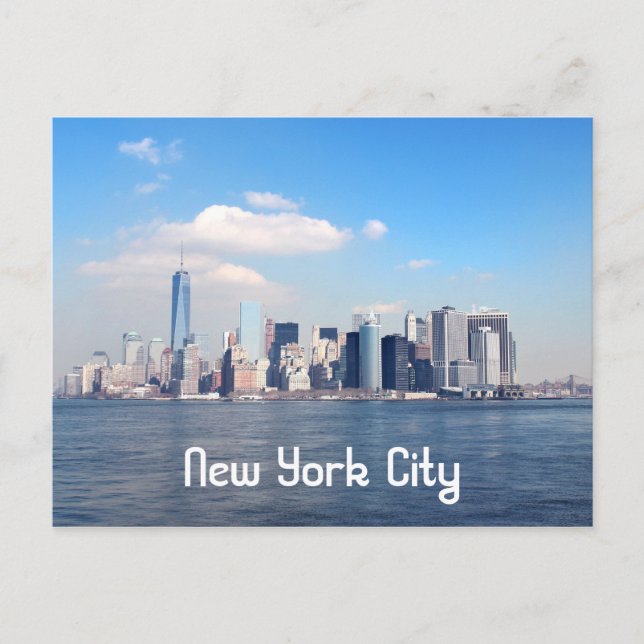 New York City Skyline Postkarte (Vorderseite)