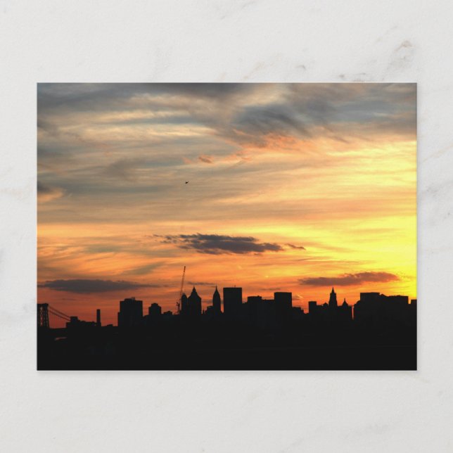 New York City Skyline Postkarte (Vorderseite)