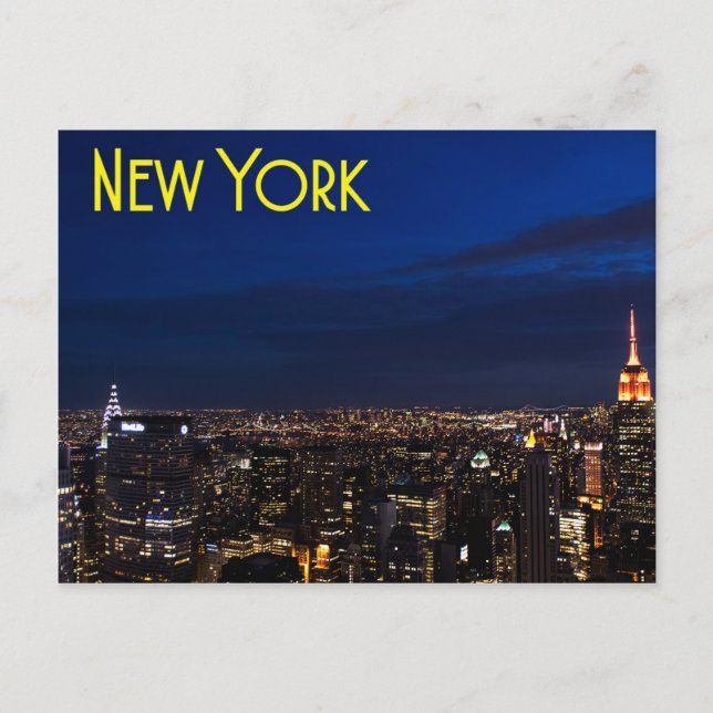 New York City Skyline Postkarte (Vorderseite)
