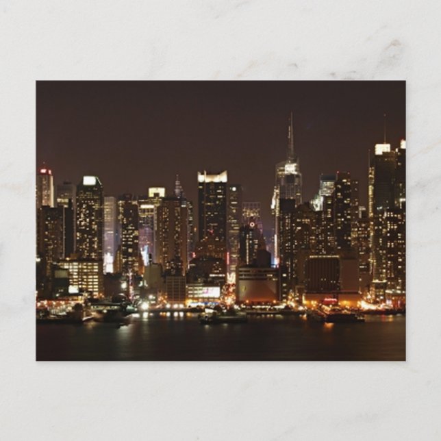 New York City Skyline Postkarte (Vorderseite)
