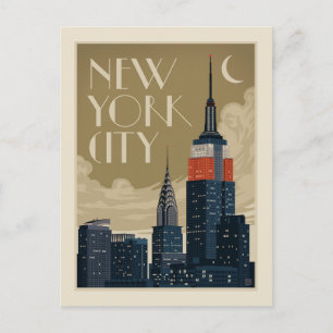 New York City Skyline Postkarte