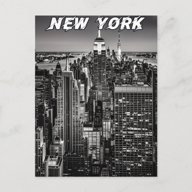 New York City Skyline Postkarte (Vorderseite)