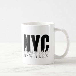 New York City Skyline Retro Style Urban Kaffeetasse