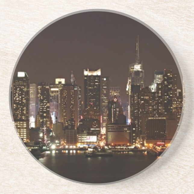 New York City Skyline Sandstein Untersetzer (Vorne)