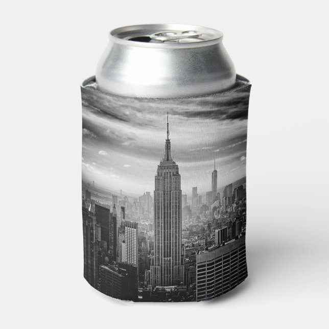 New York City Skyline schwarz-weiß Dosenkühler (Kanne Vorderseite)