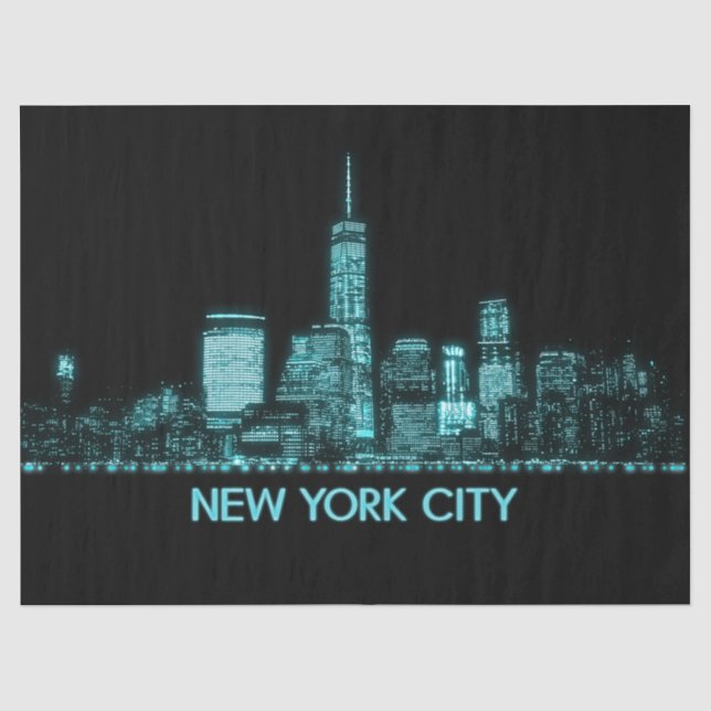 New York City Skyline Seidenpapier (Vorderseite)