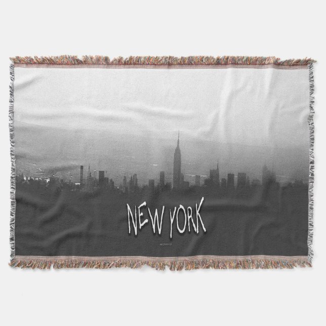 New York City Skyline Throw Blanket Decke (Vorderseite)