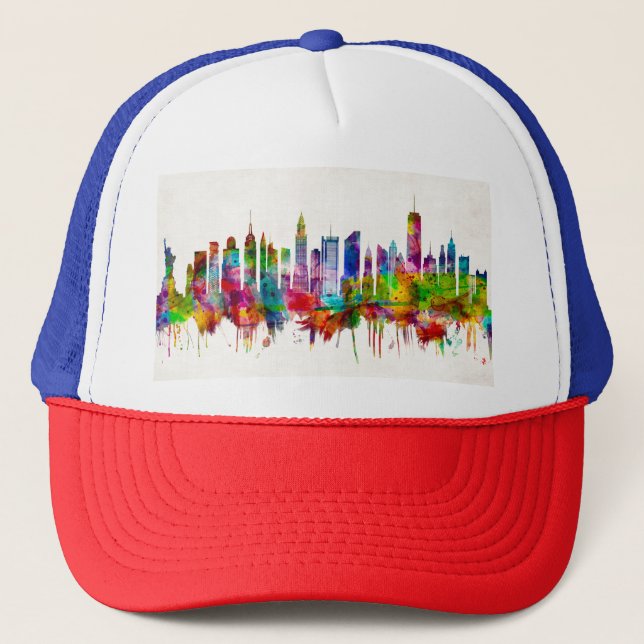 New York City Skyline Truckerkappe (Vorderseite)