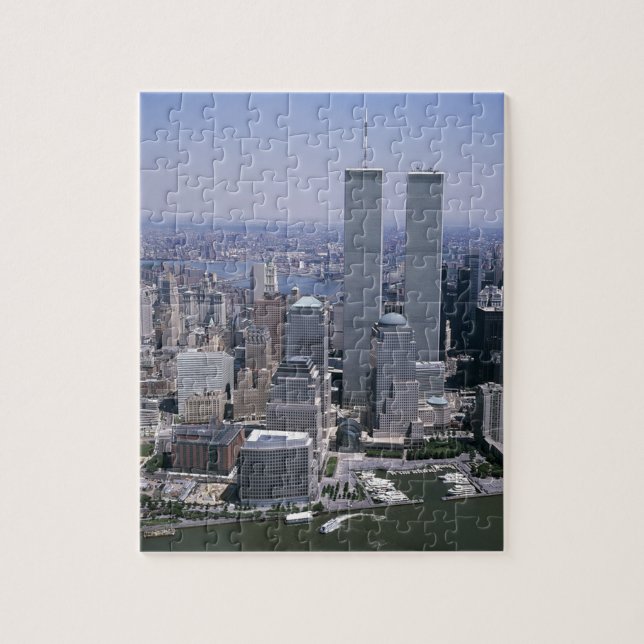 New York City Skyline Twin Towers (Vertikal)