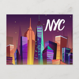 New York City Skyscrapers Postkarte