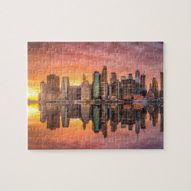 New York City Skyscrapers Skyline Sunset Travel (Horizontal)