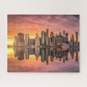 New York City Skyscrapers Skyline Sunset Travel