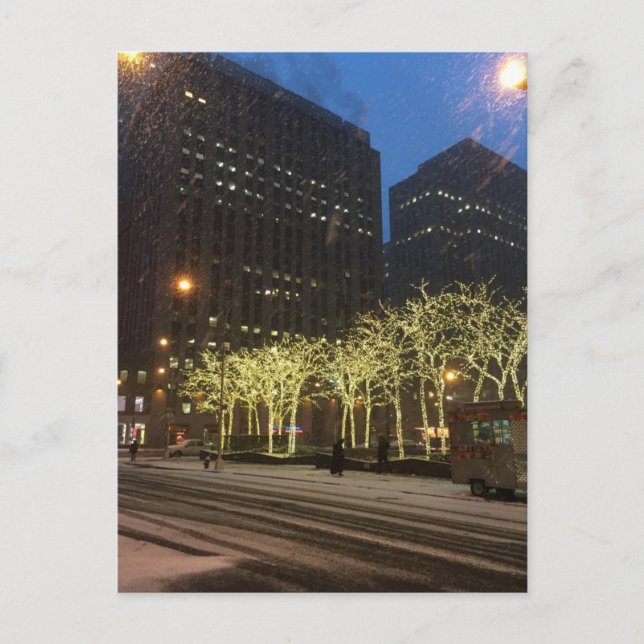 New York City Snow Day Winter Midtown Manhattan Postkarte (Vorderseite)