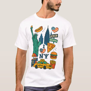 New York City Souvenir Ny Icons Kleinkinder Kinder T-Shirt
