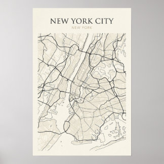 New York City Stadtplan Poster