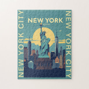 New York City Statue of Liberty Reise Vintage